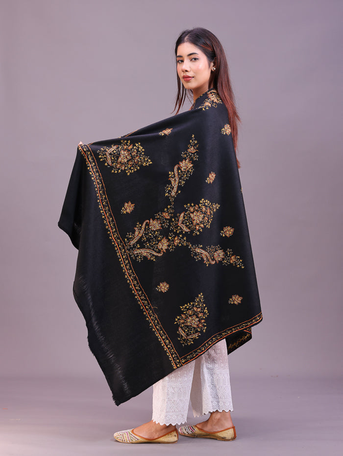 Women's Hand Embroidered Wool Shawl