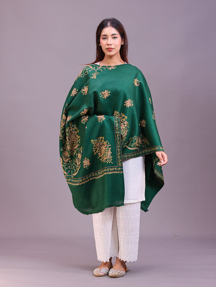 Women's Hand Embroidered Wool Shawl