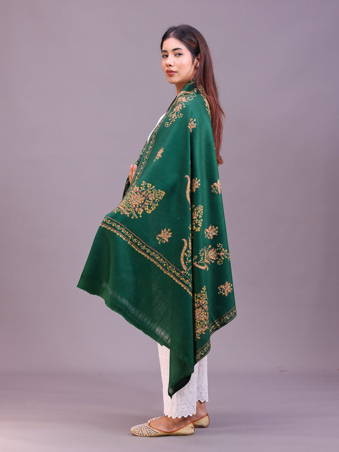 Women's Hand Embroidered Wool Shawl