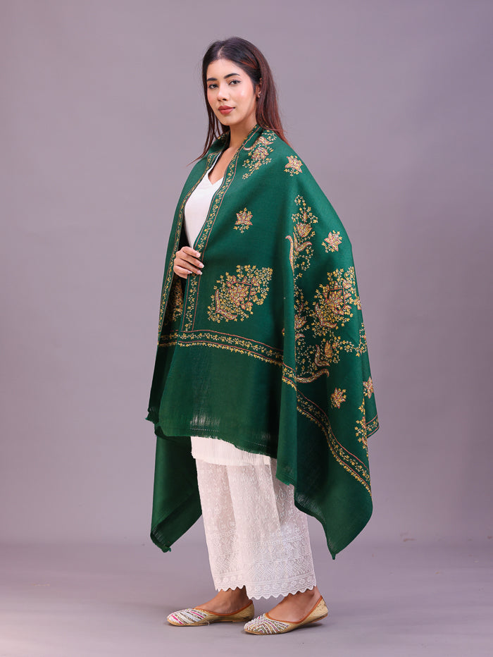 Women's Hand Embroidered Wool Shawl