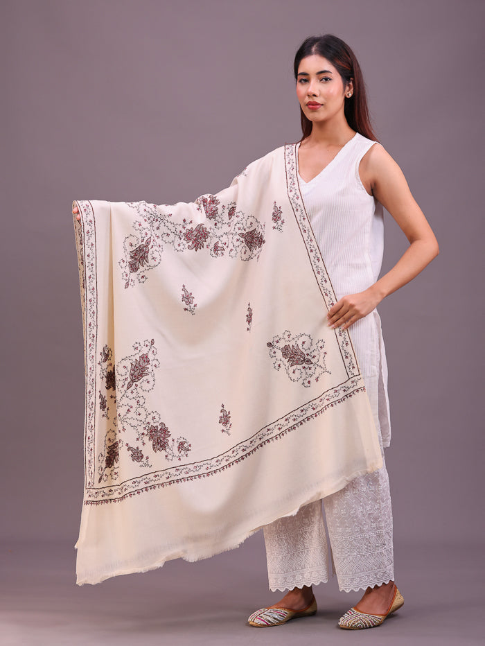 Women's Hand Embroidered Wool Shawl