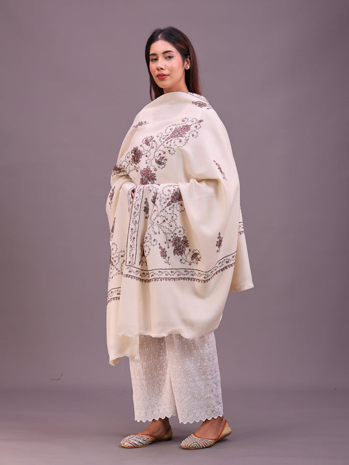 Women's Hand Embroidered Wool Shawl