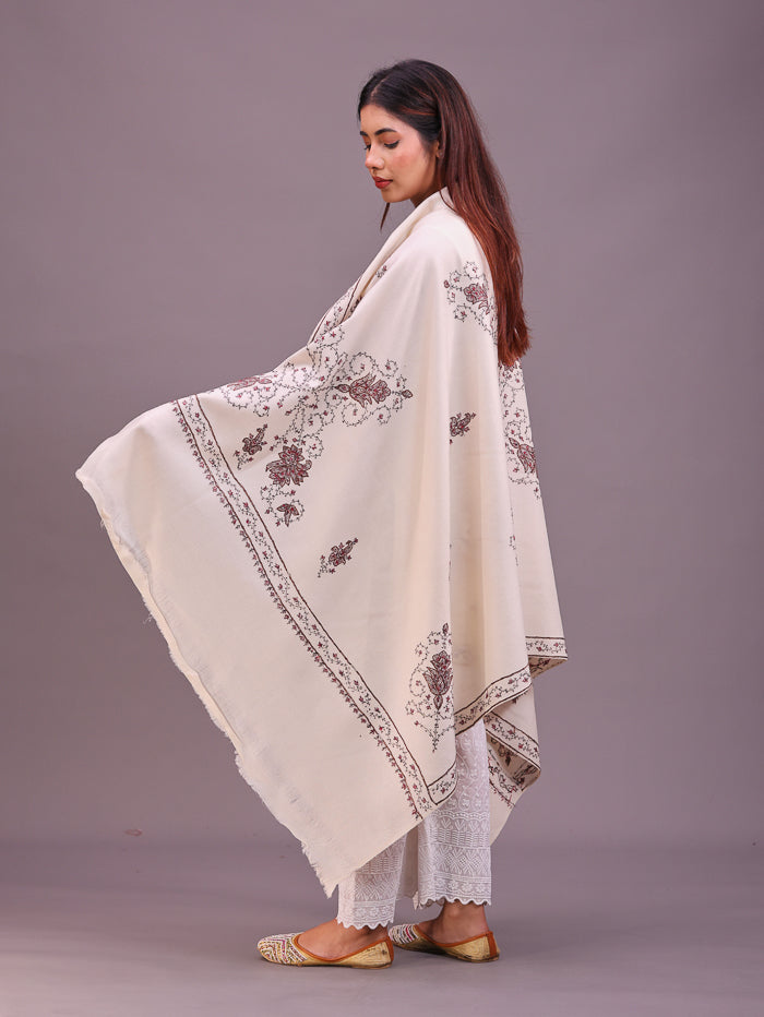 Women's Hand Embroidered Wool Shawl