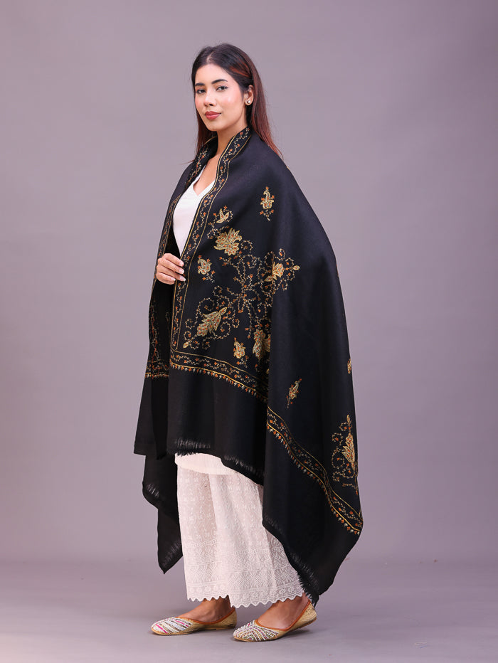 Women's Hand Embroidered Wool Shawl