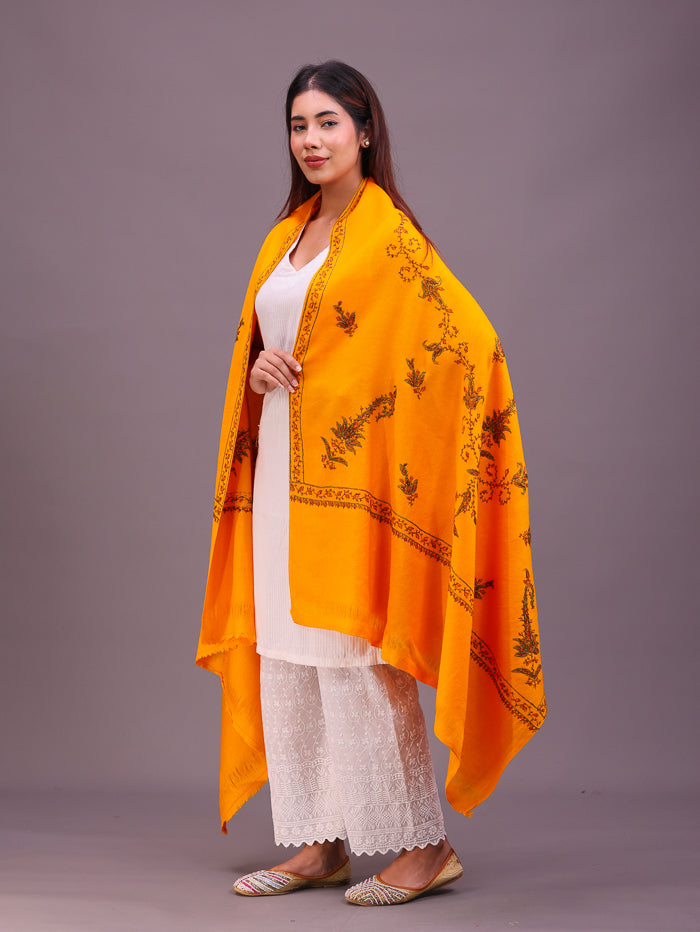 Women's Hand Embroidered Wool Shawl