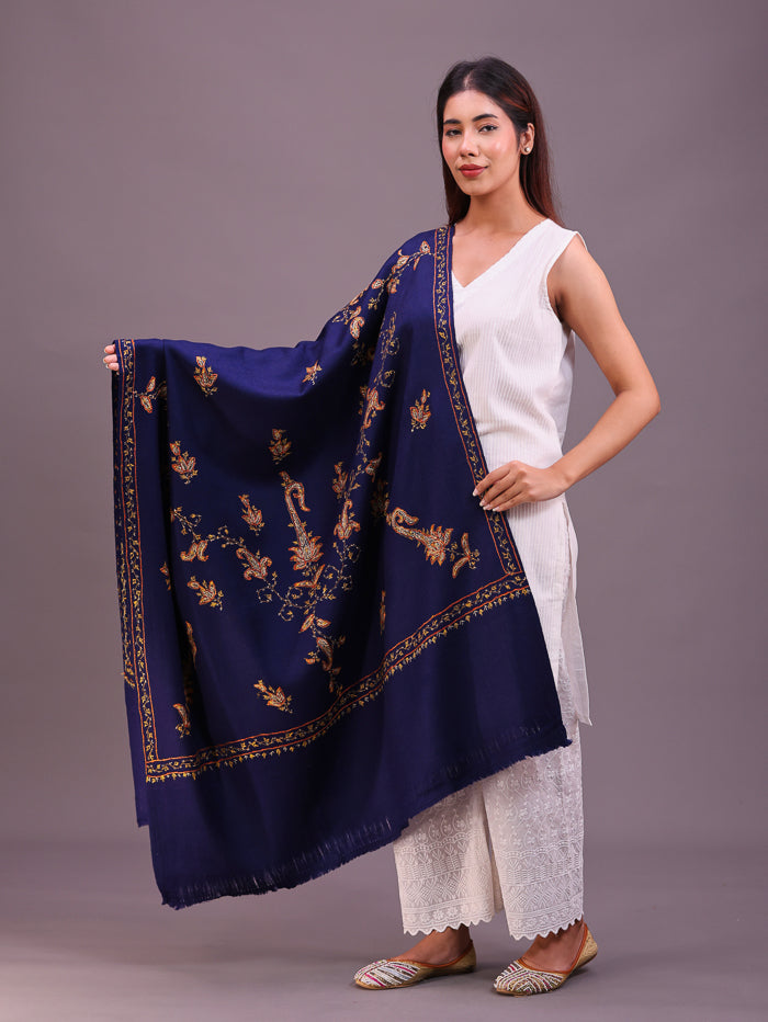 Women's Hand Embroidered Wool Shawl