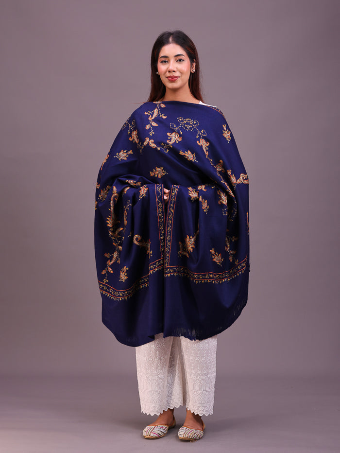 Women's Hand Embroidered Wool Shawl