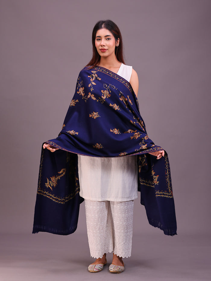 Women's Hand Embroidered Wool Shawl
