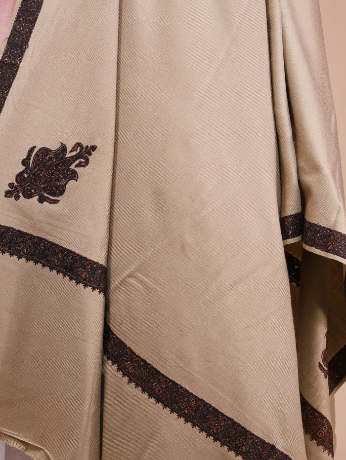 Men's Kashmiri Embroidered Wool Shawl