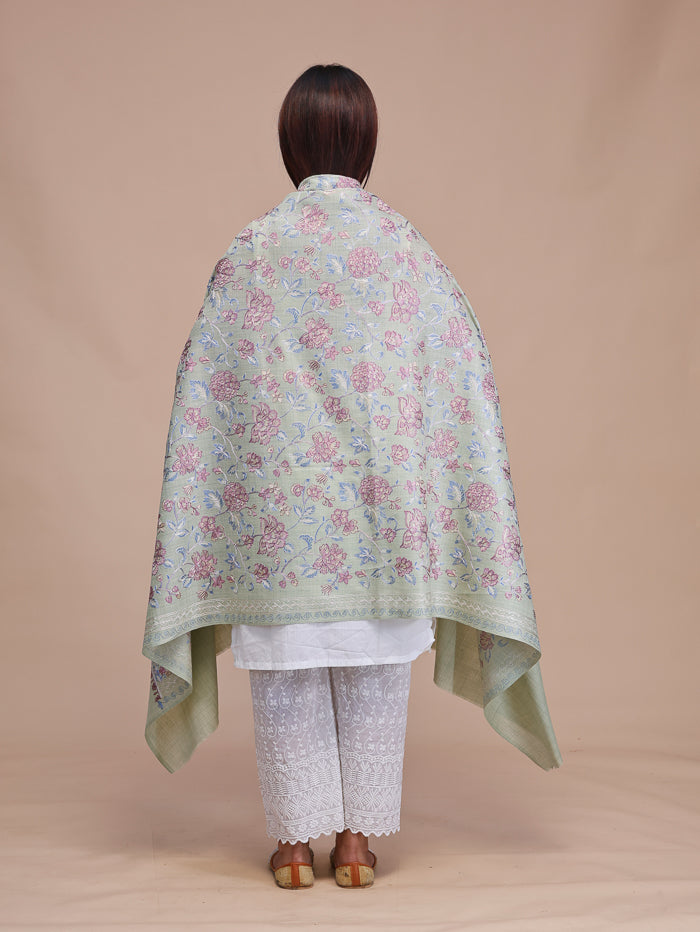 Women's Aari Embroidered Wool Shawl