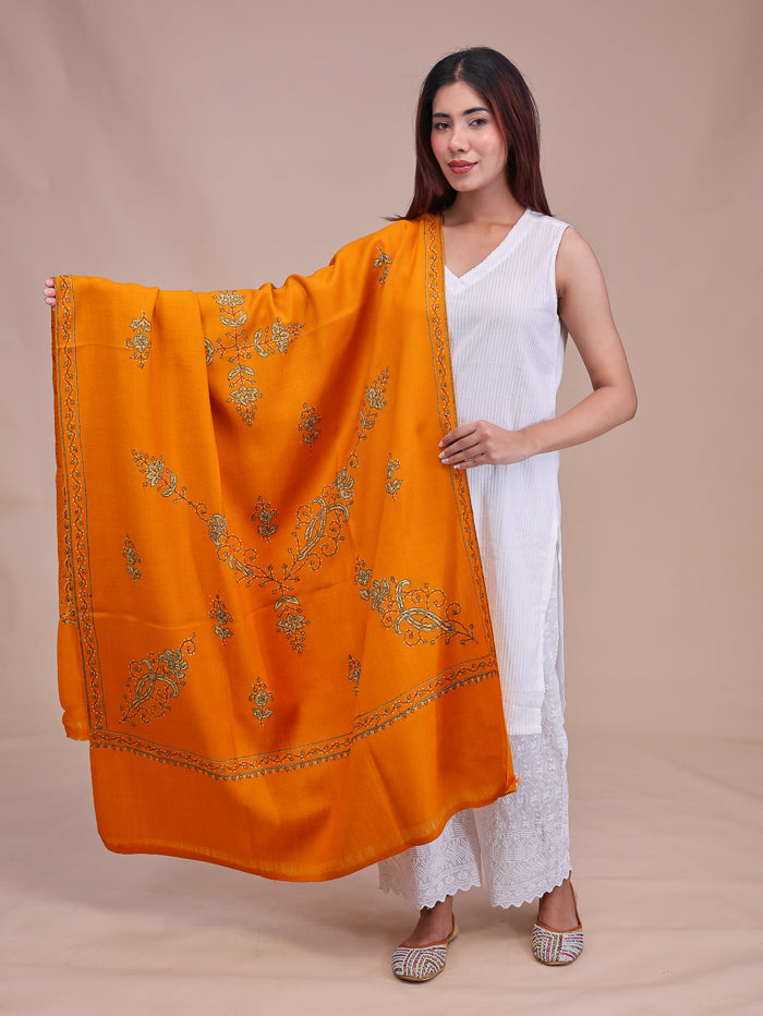 Women's Hand Embroidered Wool Shawl