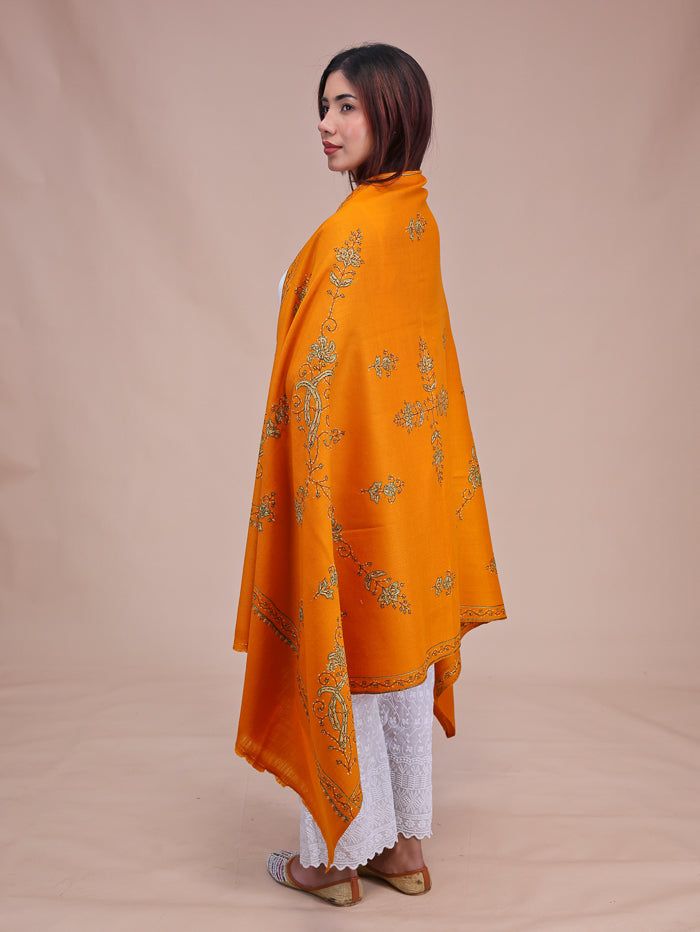 Women's Hand Embroidered Wool Shawl