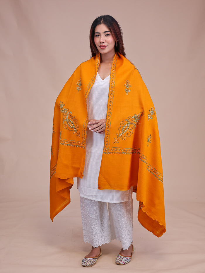 Women's Hand Embroidered Wool Shawl