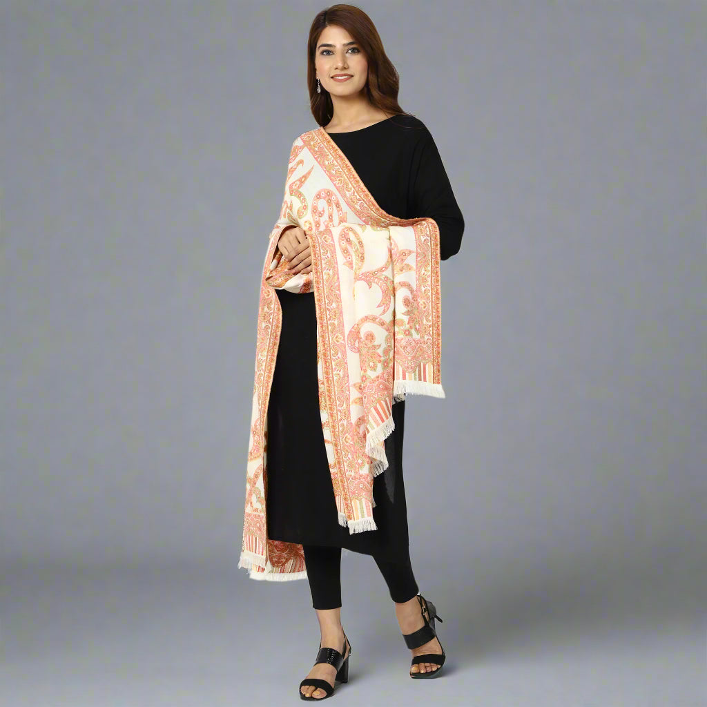 Women's Zari Kani Wool Shawl