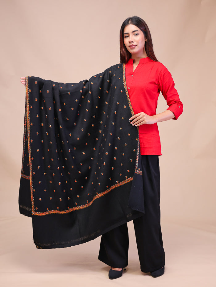 Women's Hand Embroidered Wool Shawl