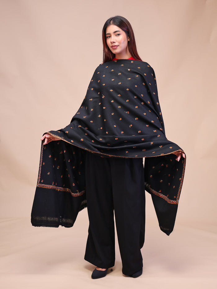 Women's Hand Embroidered Wool Shawl