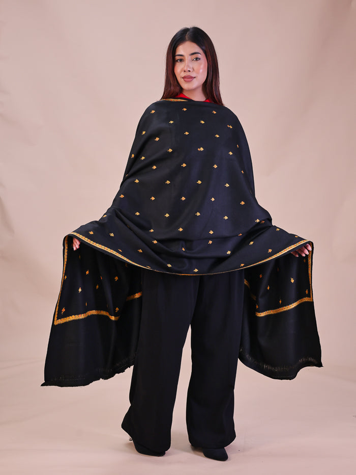 Women's Hand Embroidered Wool Shawl