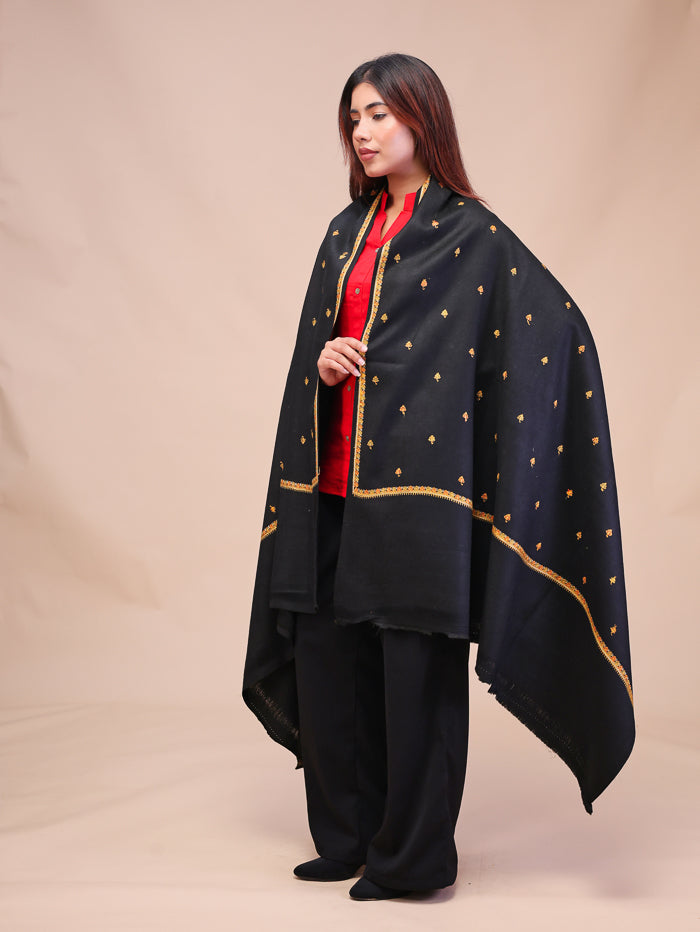 Women's Hand Embroidered Wool Shawl