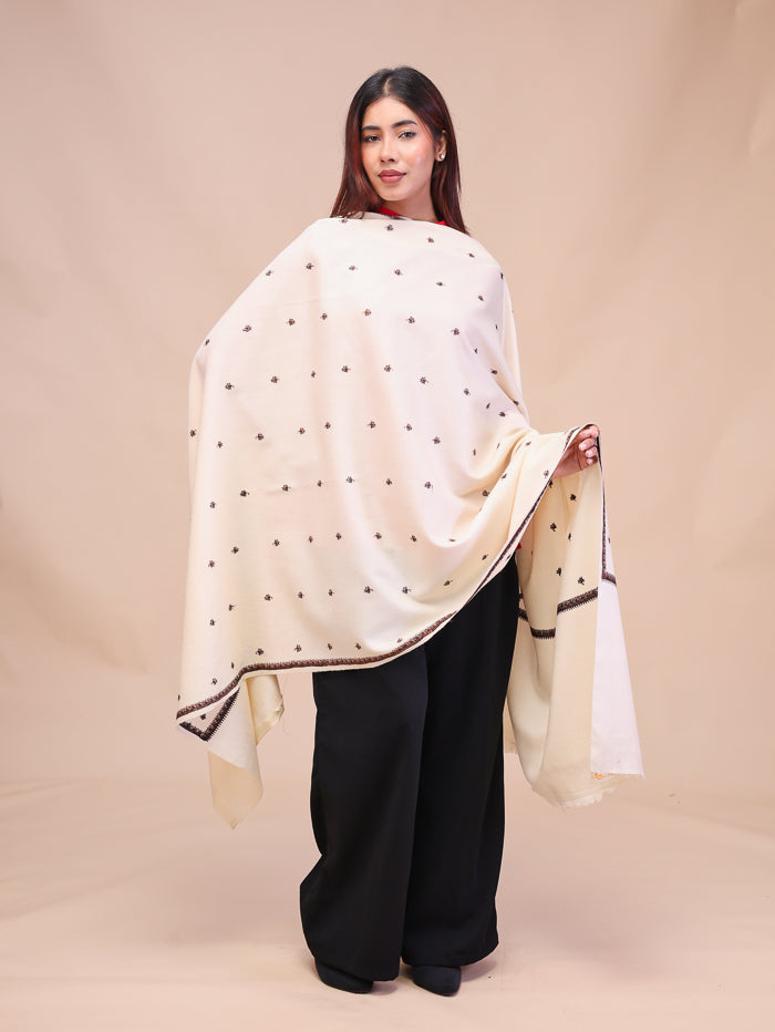 Women's Hand Embroidered Wool Shawl
