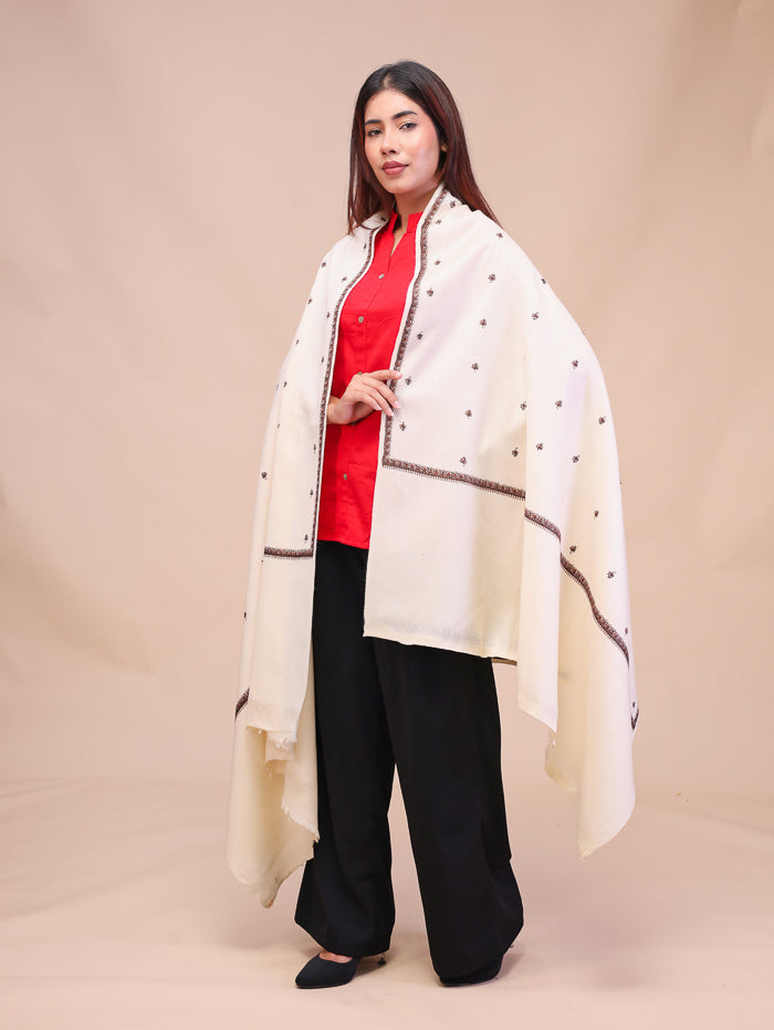 Women's Hand Embroidered Wool Shawl
