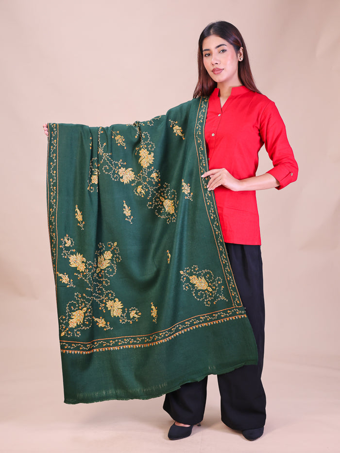 Women's Hand Embroidered Wool Shawl