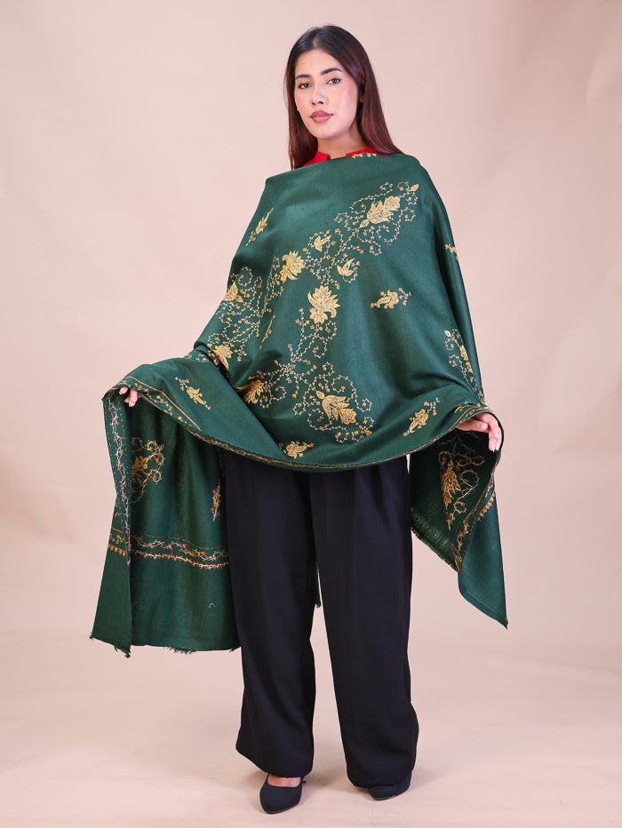 Women's Hand Embroidered Wool Shawl