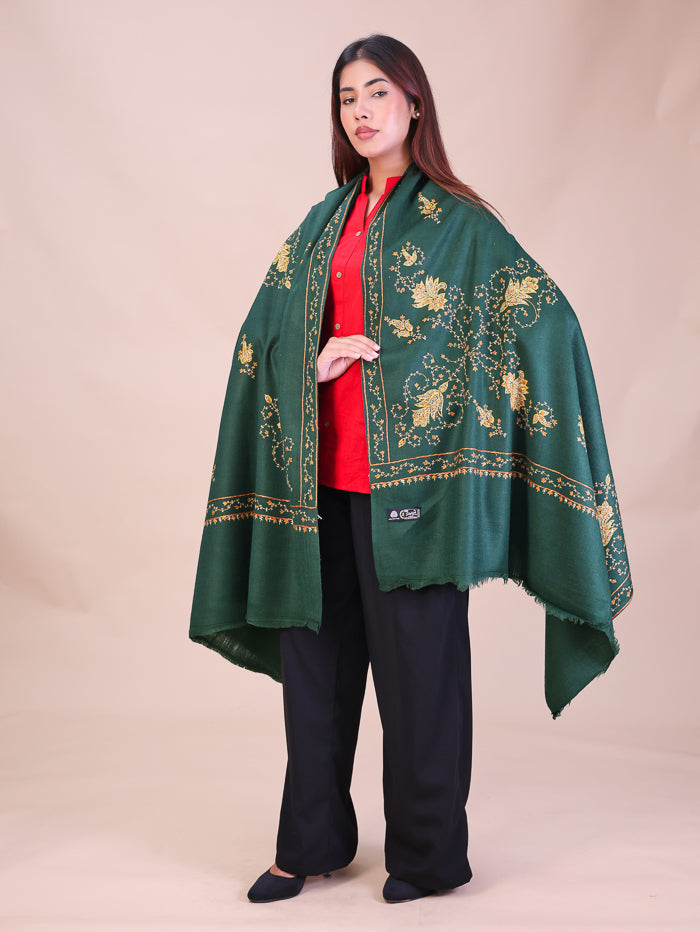 Women's Hand Embroidered Wool Shawl