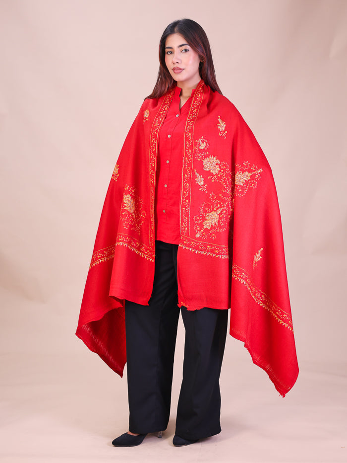 Women's Hand Embroidered Wool Shawl