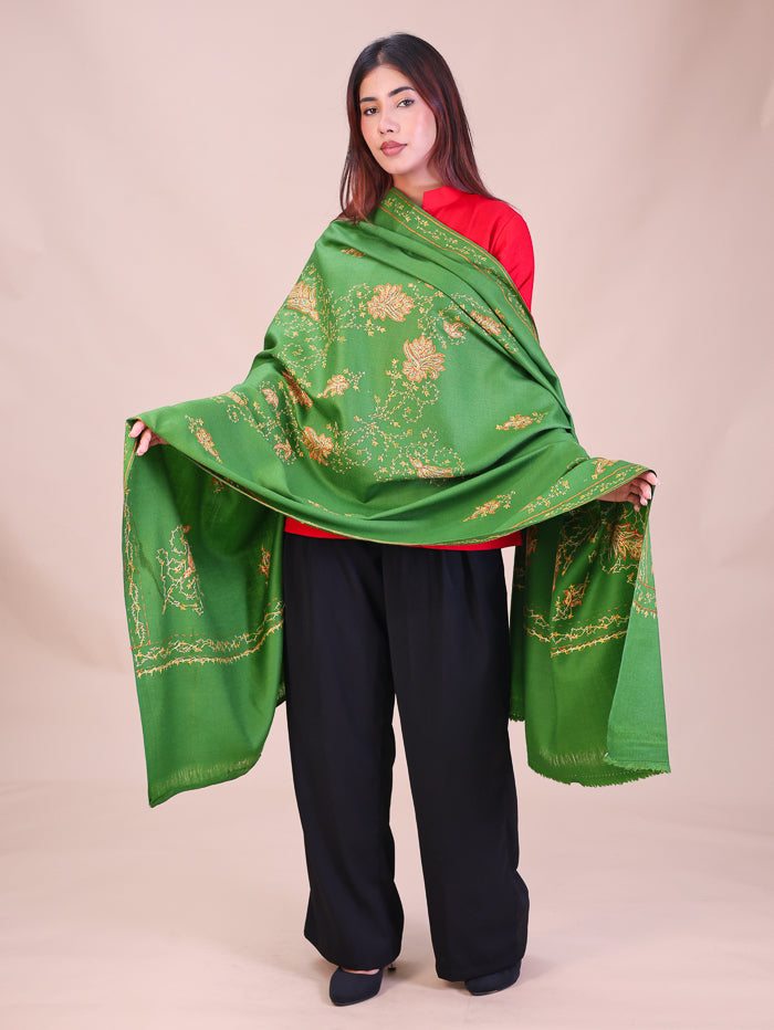 Women's Hand Embroidered Wool Shawl