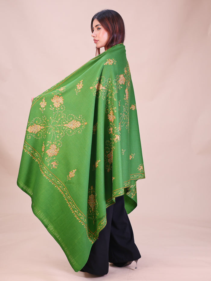 Women's Hand Embroidered Wool Shawl