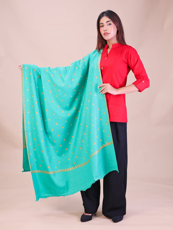 Women's Hand Embroidered Wool Shawl