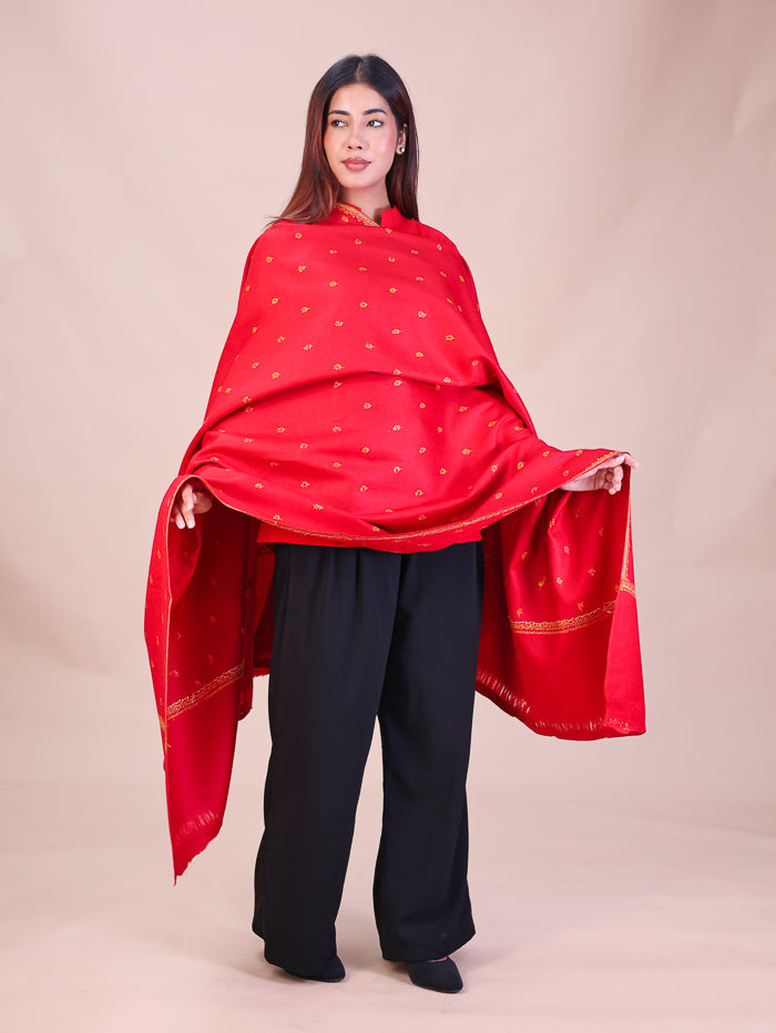 Women's Hand Embroidered Wool Shawl