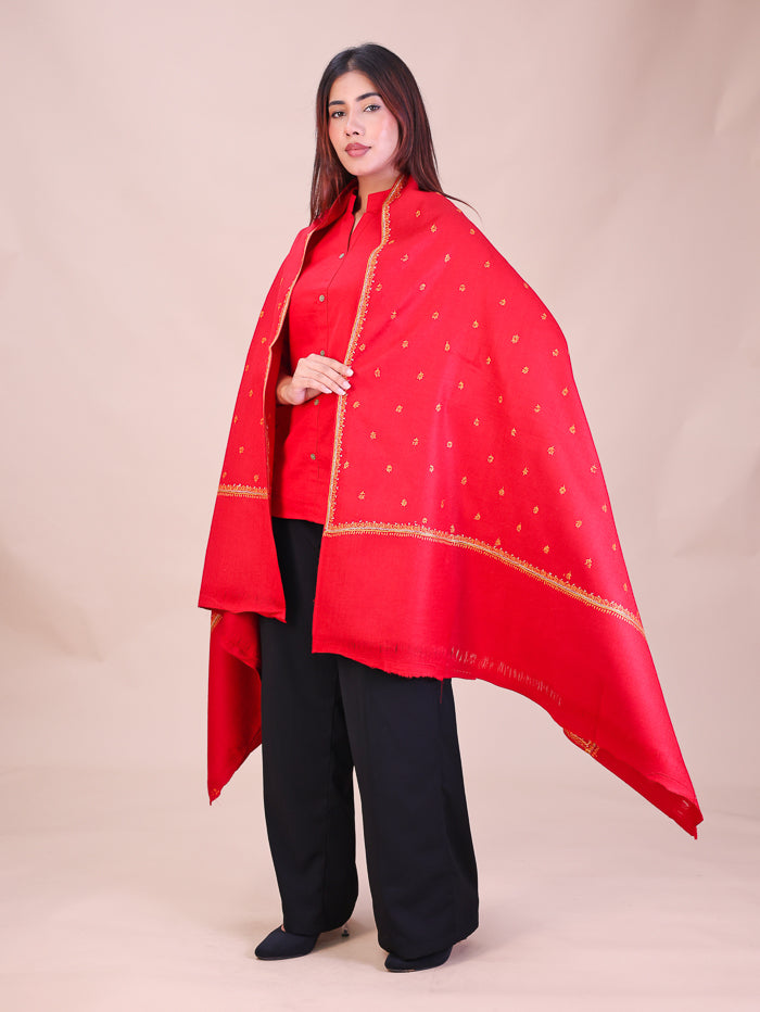 Women's Hand Embroidered Wool Shawl