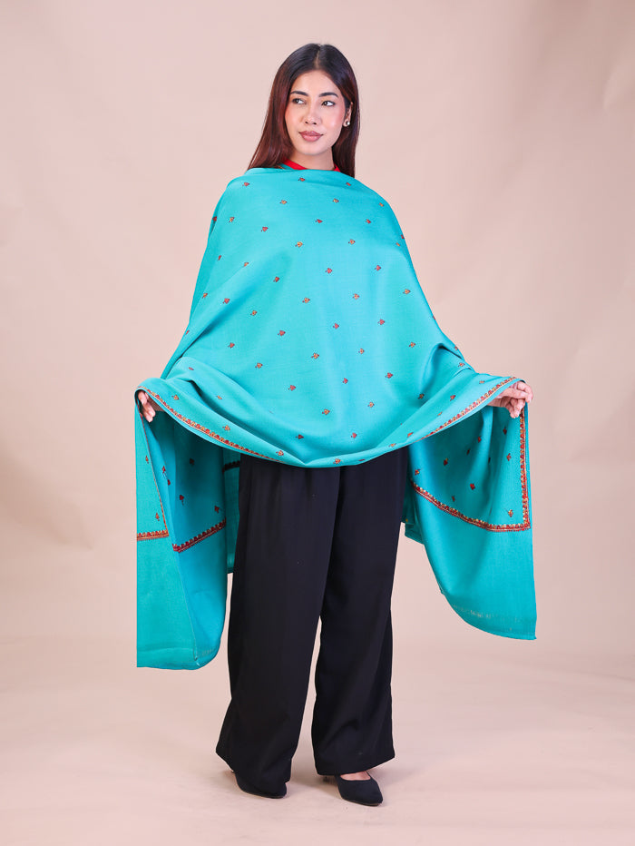 Women's Hand Embroidered Wool Shawl