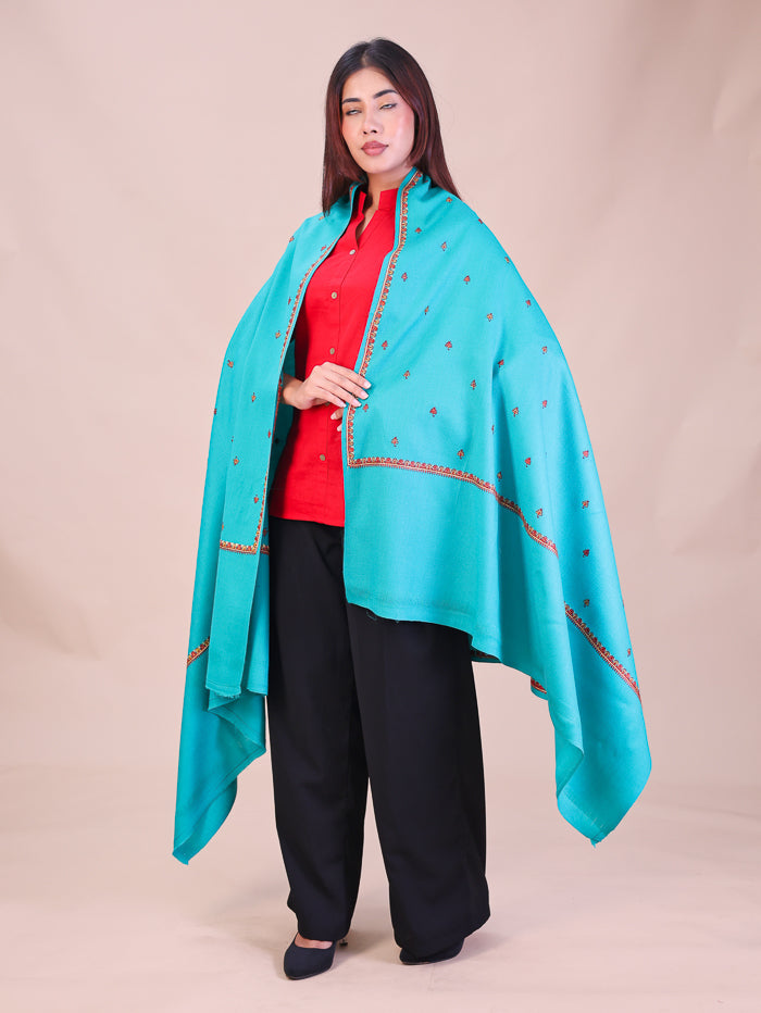 Women's Hand Embroidered Wool Shawl