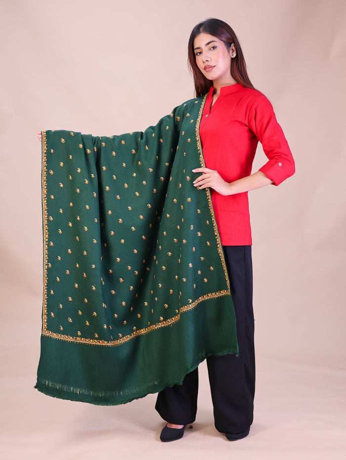 Women's Hand Embroidered Wool Shawl