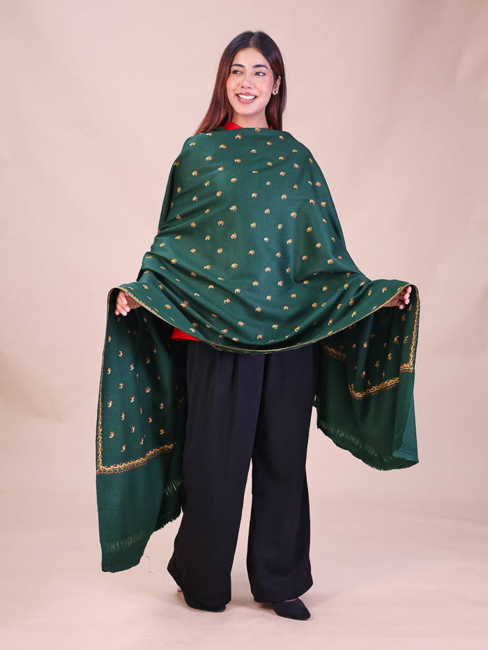 Women's Hand Embroidered Wool Shawl