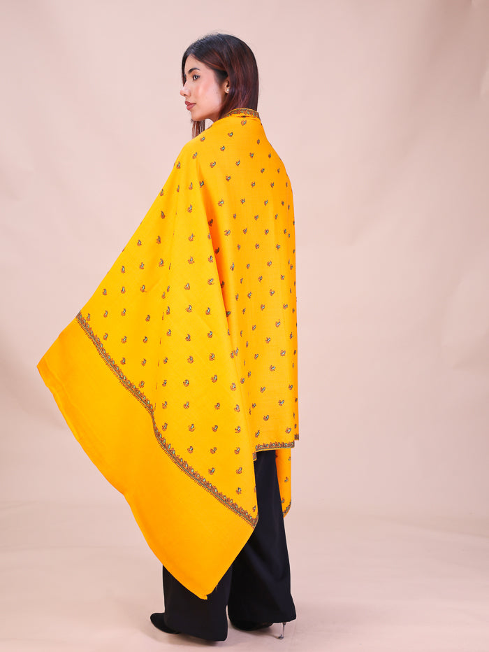 Women's Hand Embroidered Wool Shawl