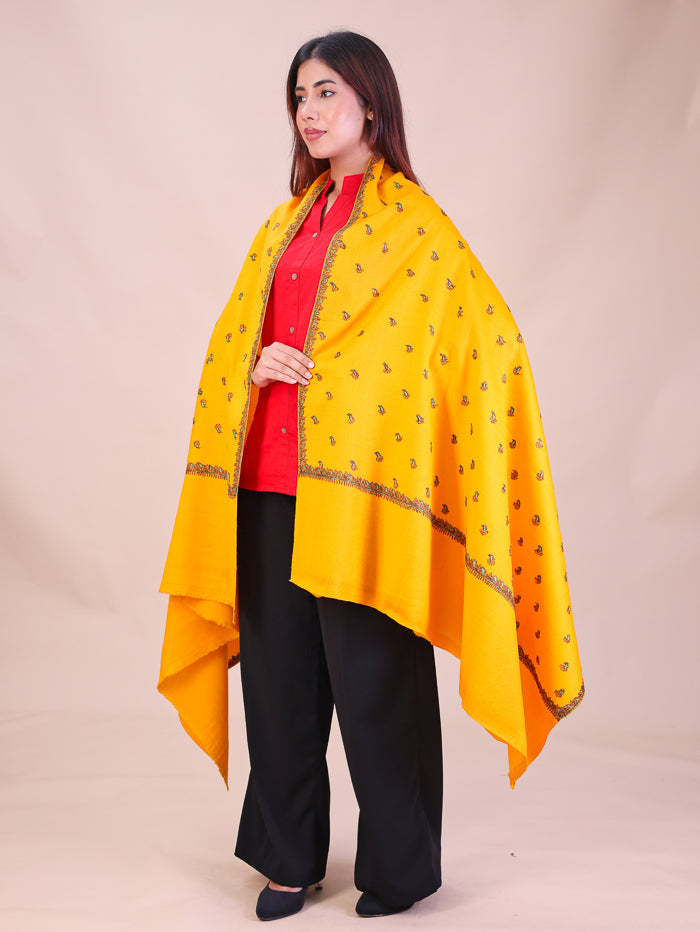 Women's Hand Embroidered Wool Shawl