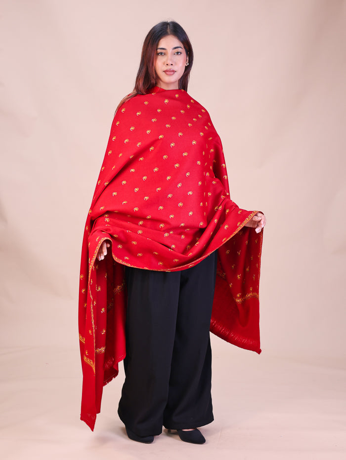 Women's Hand Embroidered Wool Shawl
