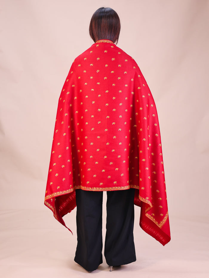 Women's Hand Embroidered Wool Shawl
