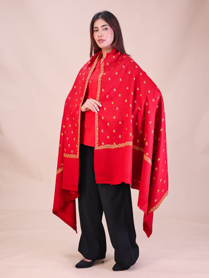 Women's Hand Embroidered Wool Shawl