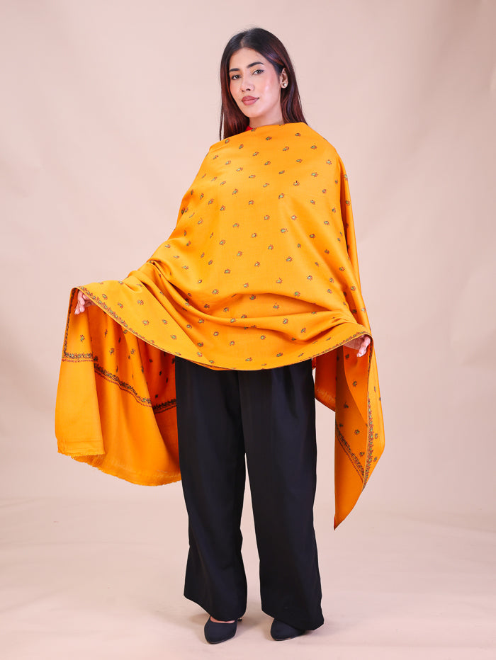 Women's Hand Embroidered Wool Shawl