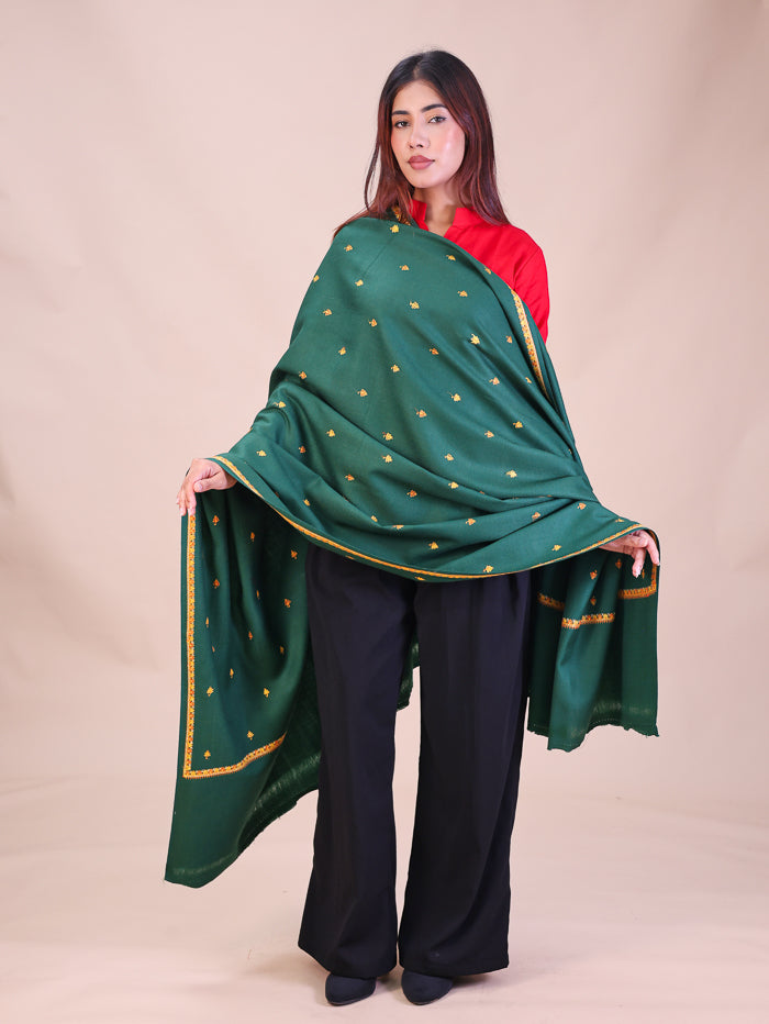 Women's Hand Embroidered Wool Shawl