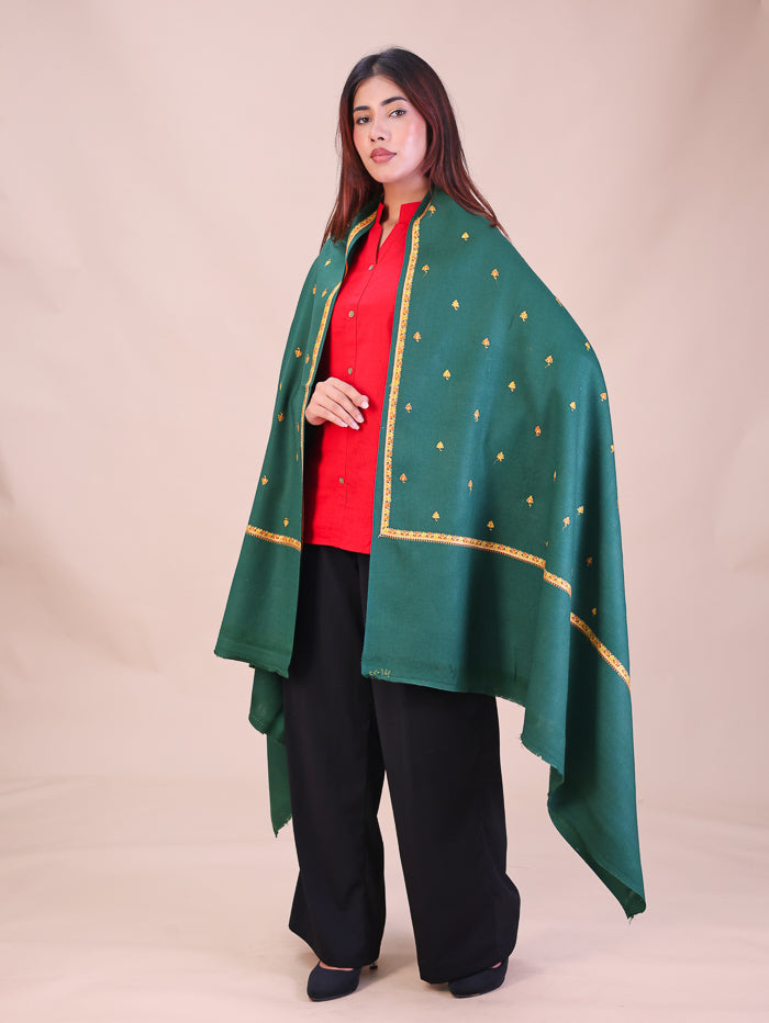 Women's Hand Embroidered Wool Shawl