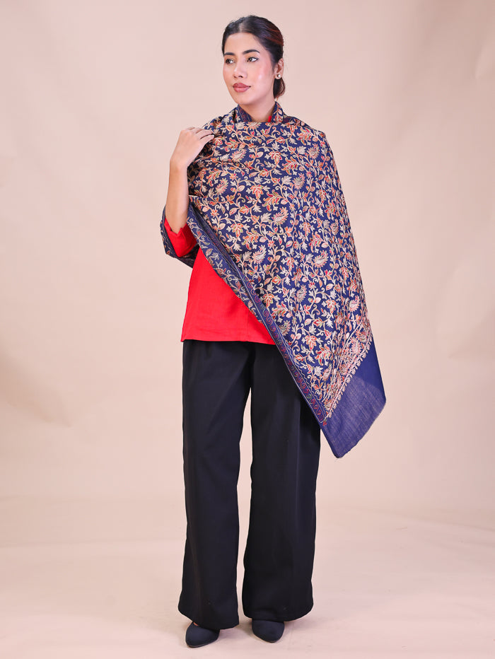 Women's Aari Embroidered Wool Stole