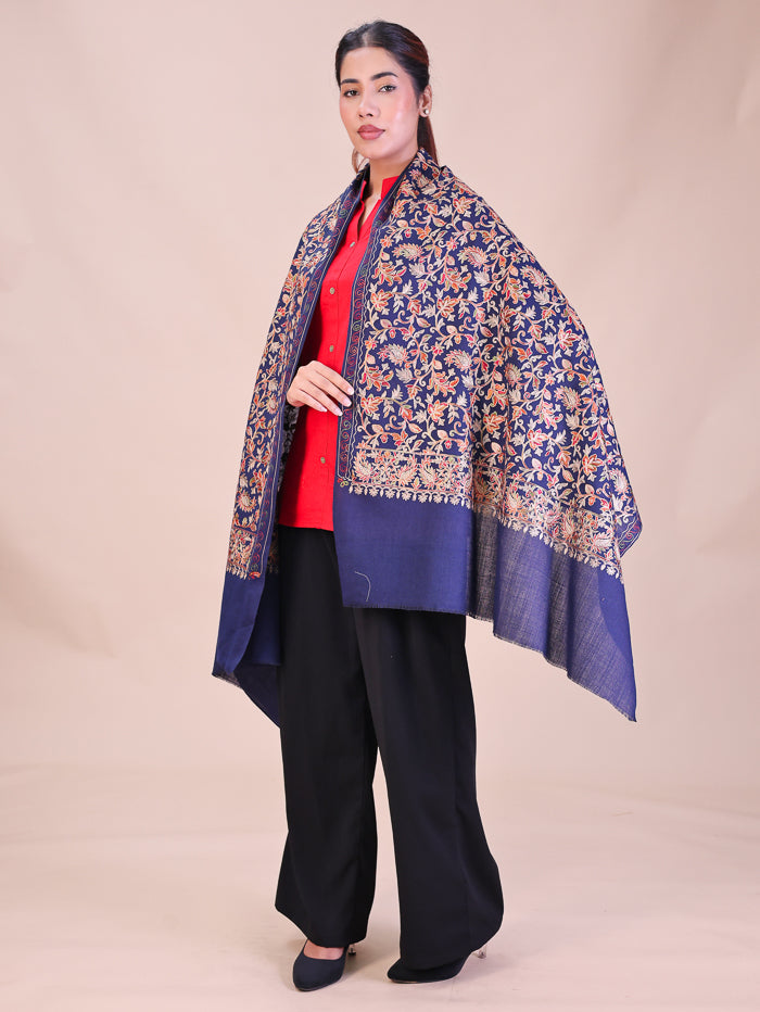 Women's Aari Embroidered Wool Stole
