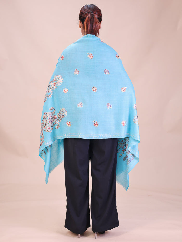 Women's Aari Embroidered Wool Stole