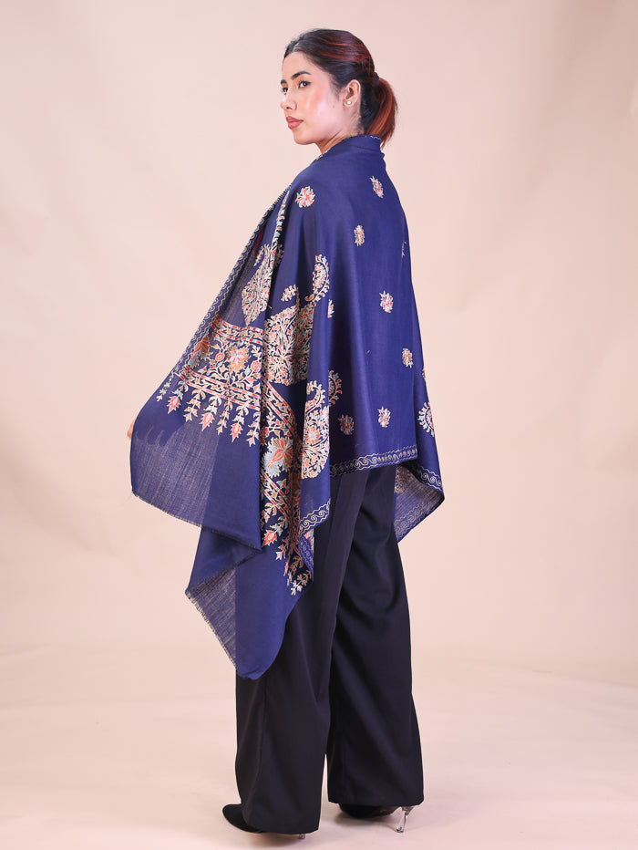 Women's Aari Embroidered Wool Stole