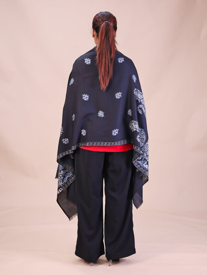 Women's Aari Embroidered Wool Stole